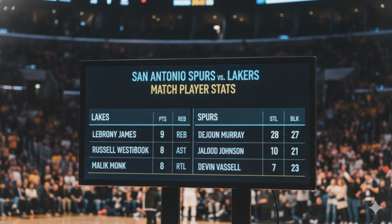 san antonio spurs vs lakers match player stats